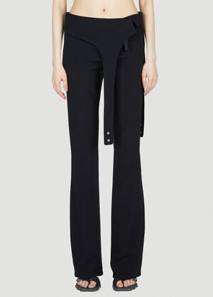 Courrèges Diving Crepe Pants Black cou0252011