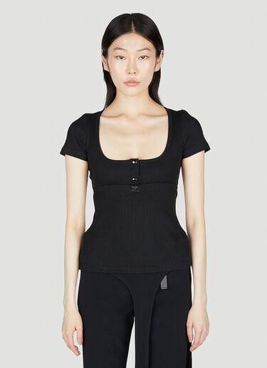 Courrèges Back 90's Top Black cou0252020