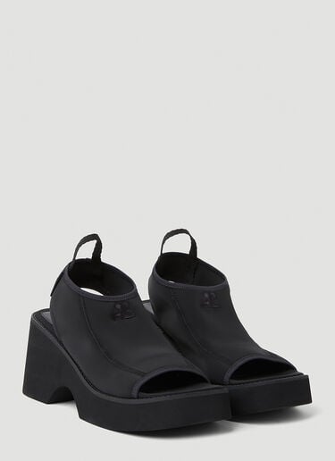 Wave Platform Sandals Courrèges Wave Platform Sandals Black cou0253008