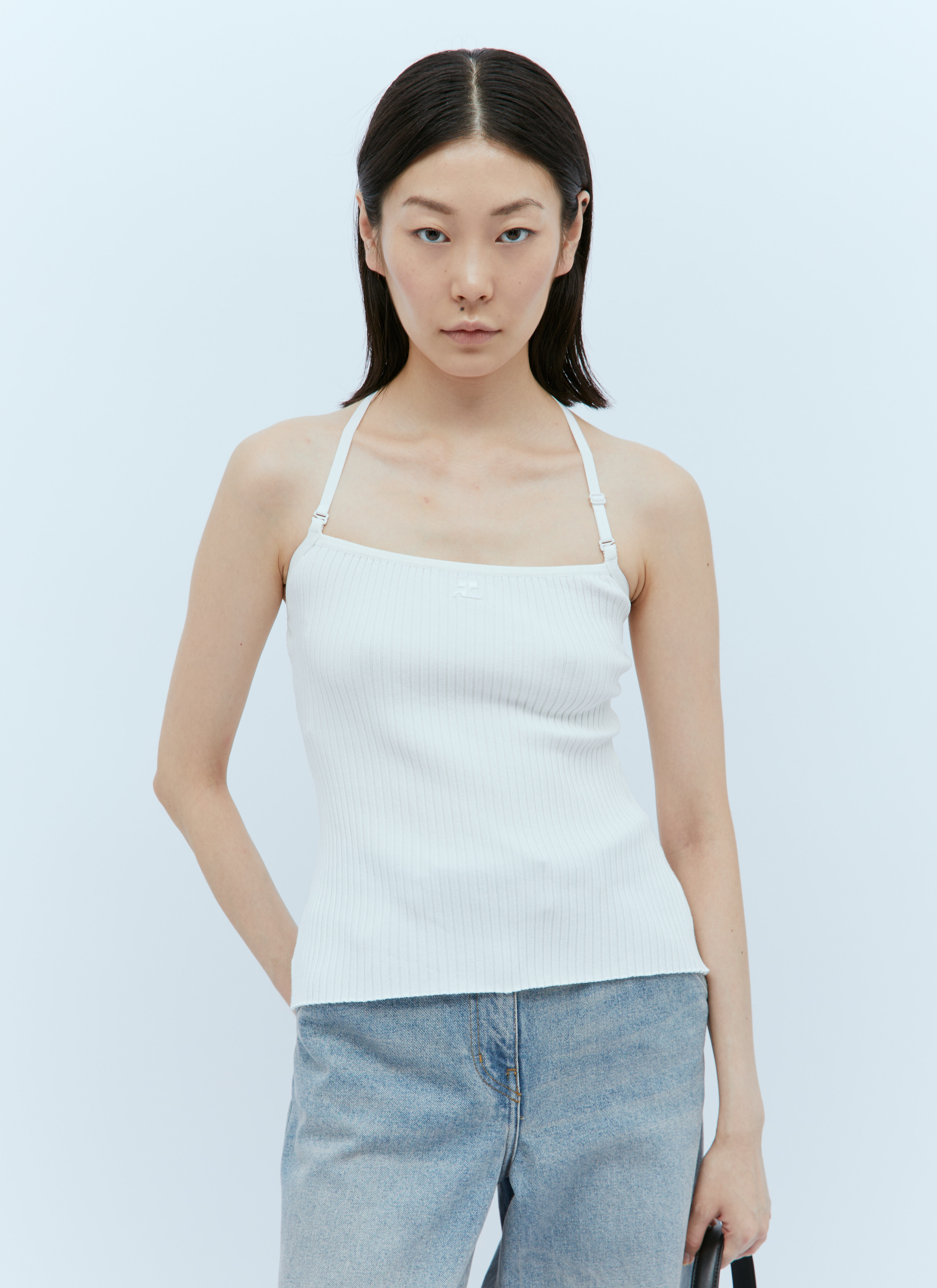 courrèges - vintage rib knit REEDITION RIB KNIT MOCKNECK SWEATER - courrèges