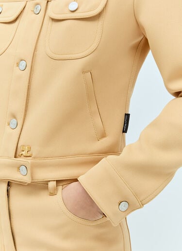 斜纹卡车司机夹克 Courrèges 斜纹卡车司机夹克 米色 cou0255002