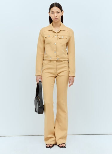 斜纹卡车司机夹克 Courrèges 斜纹卡车司机夹克 米色 cou0255002