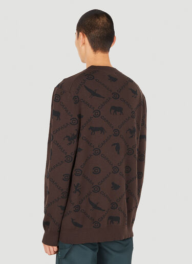 Capasa Milano Jacquard Logo Sweater Brown cps0150009