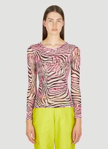 Cardio Animal Print Crewneck Top Collina Strada Cardio Animal Print Crewneck Top Pink cst0249009