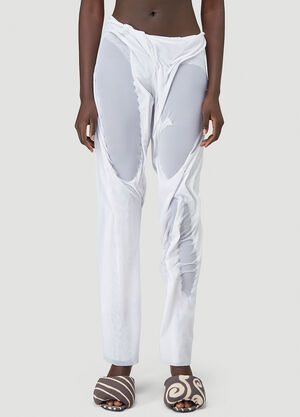 DI PETSA Wet-Look Pants White dip0244006