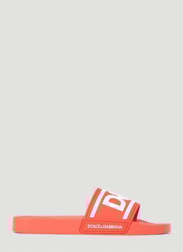 Logo Pool Slides Dolce & Gabbana Logo Pool Slides Red dol0153007