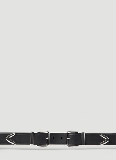 Double Buckle Leather Belt Dolce & Gabbana Double Buckle Leather Belt Black dol0154012