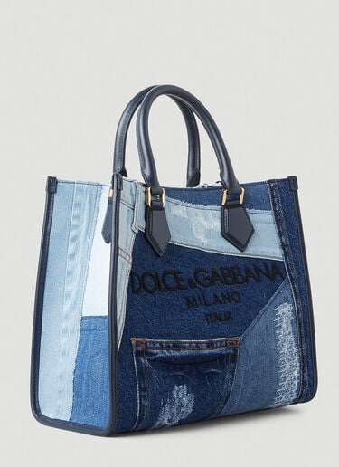 Patchwork Denim Tote Bag Dolce & Gabbana Patchwork Denim Tote Bag Blue dol0247044