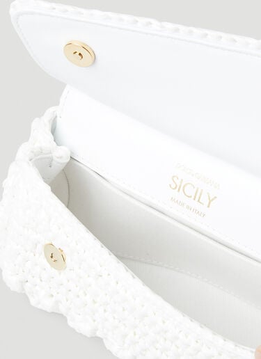 Small Crochet Sicily Handbag Dolce & Gabbana Small Crochet Sicily Handbag White dol0247106