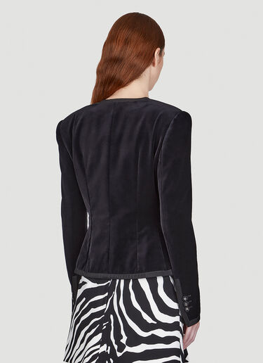 Collarless Velvet Blazer Dolce & Gabbana Collarless Velvet Blazer Black dol0249002