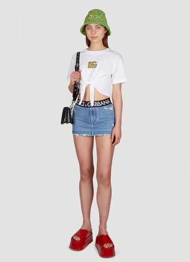 Dolce & Gabbana [카프리] 매듭 티셔츠 화이트 dol0249028