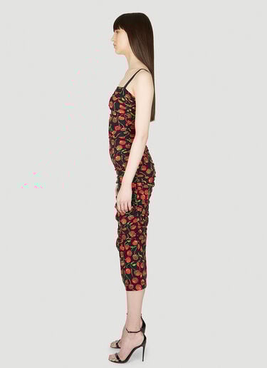 체리 미디 드레스 Dolce & Gabbana 체리 미디 드레스 블랙 dol0253008