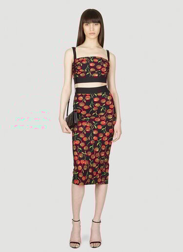 체리 펜슬 스커트 Dolce & Gabbana 체리 펜슬 스커트 레드 dol0253009