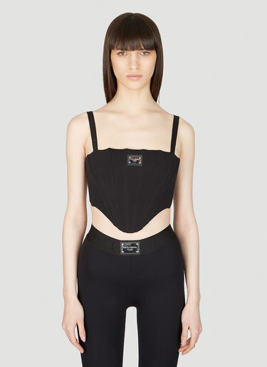 Logo Plaque Corset Dolce & Gabbana Logo Plaque Corset Black dol0253010