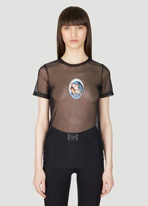 Dolce & Gabbana Mesh T-Shirt Black dol0253013