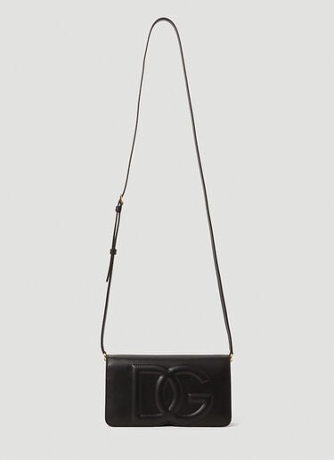 Logo Leather Phone Bag Dolce & Gabbana Logo Leather Phone Bag Black dol0253028