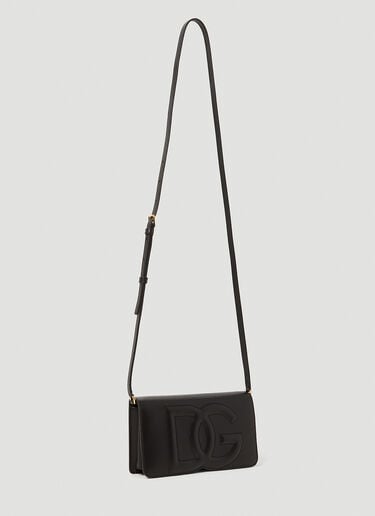 Logo Leather Phone Bag Dolce & Gabbana Logo Leather Phone Bag Black dol0253028