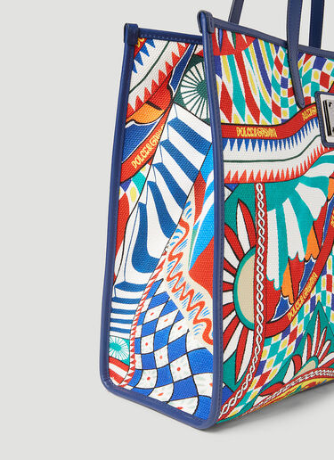 Carretto Print Canvas Tote Bag Dolce & Gabbana Carretto Print Canvas Tote Bag Blue dol0253033