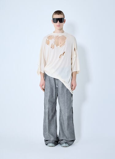 디스트레스트 토미 티셔츠 Rick Owens DRKSHDW 디스트레스트 토미 티셔츠 베이지 drk0160015