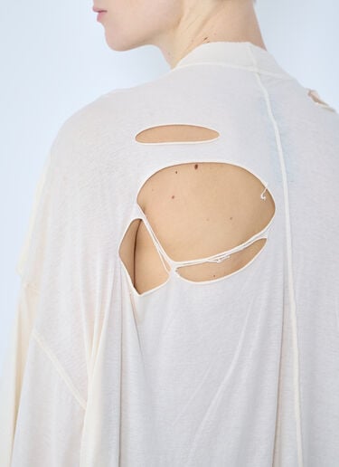 디스트레스트 토미 티셔츠 Rick Owens DRKSHDW 디스트레스트 토미 티셔츠 베이지 drk0160015