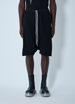 Rick Owens DRKSHDW Drawstring Pod Track Shorts Black drk0162007