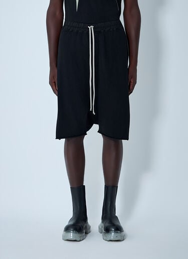 Drawstring Pod Track Shorts Rick Owens DRKSHDW Drawstring Pod Track Shorts Black drk0162007