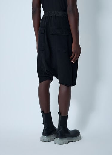 Drawstring Pod Track Shorts Rick Owens DRKSHDW Drawstring Pod Track Shorts Black drk0162007