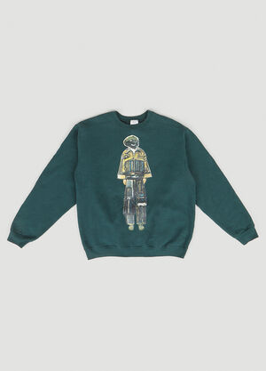 DRx FARMAxY FOR LN-CC Graphic Print Sweatshirt Green drx0349017