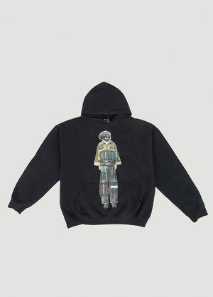 DRx FARMAxY FOR LN-CC Graphic Print Hooded Sweatshirt Black drx0349025