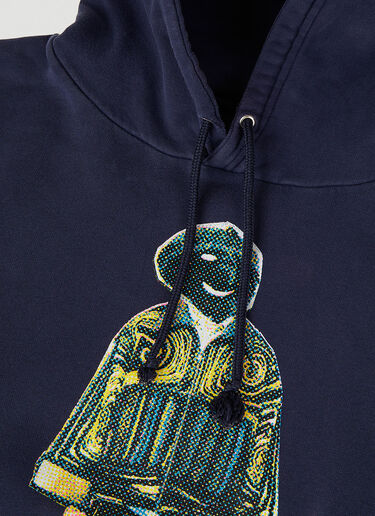 Graphic Print Hooded Sweatshirt DRx FARMAxY FOR LN-CC Graphic Print Hooded Sweatshirt Blue drx0349027