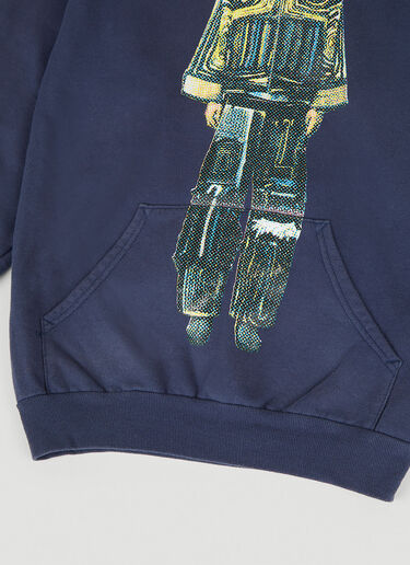 Graphic Print Hooded Sweatshirt DRx FARMAxY FOR LN-CC Graphic Print Hooded Sweatshirt Blue drx0349030