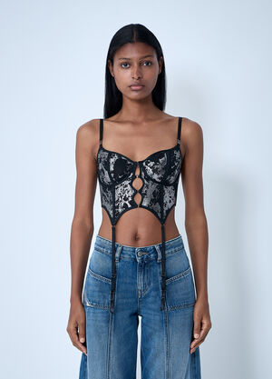 SAVAGE X DIESEL Fishnet Bustier Bra Black dsf0258010