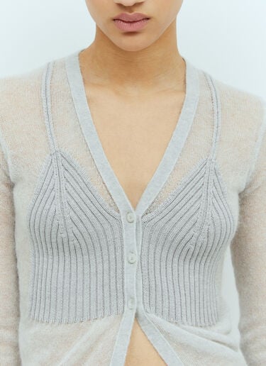 Diesel M-Arina Lightweight Knit Cardigan Grey dsl0257010