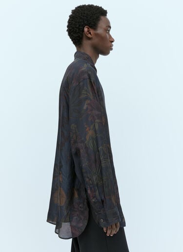 Silk Botanic Shirt Dries Van Noten Silk Botanic Shirt Navy dvn0154016