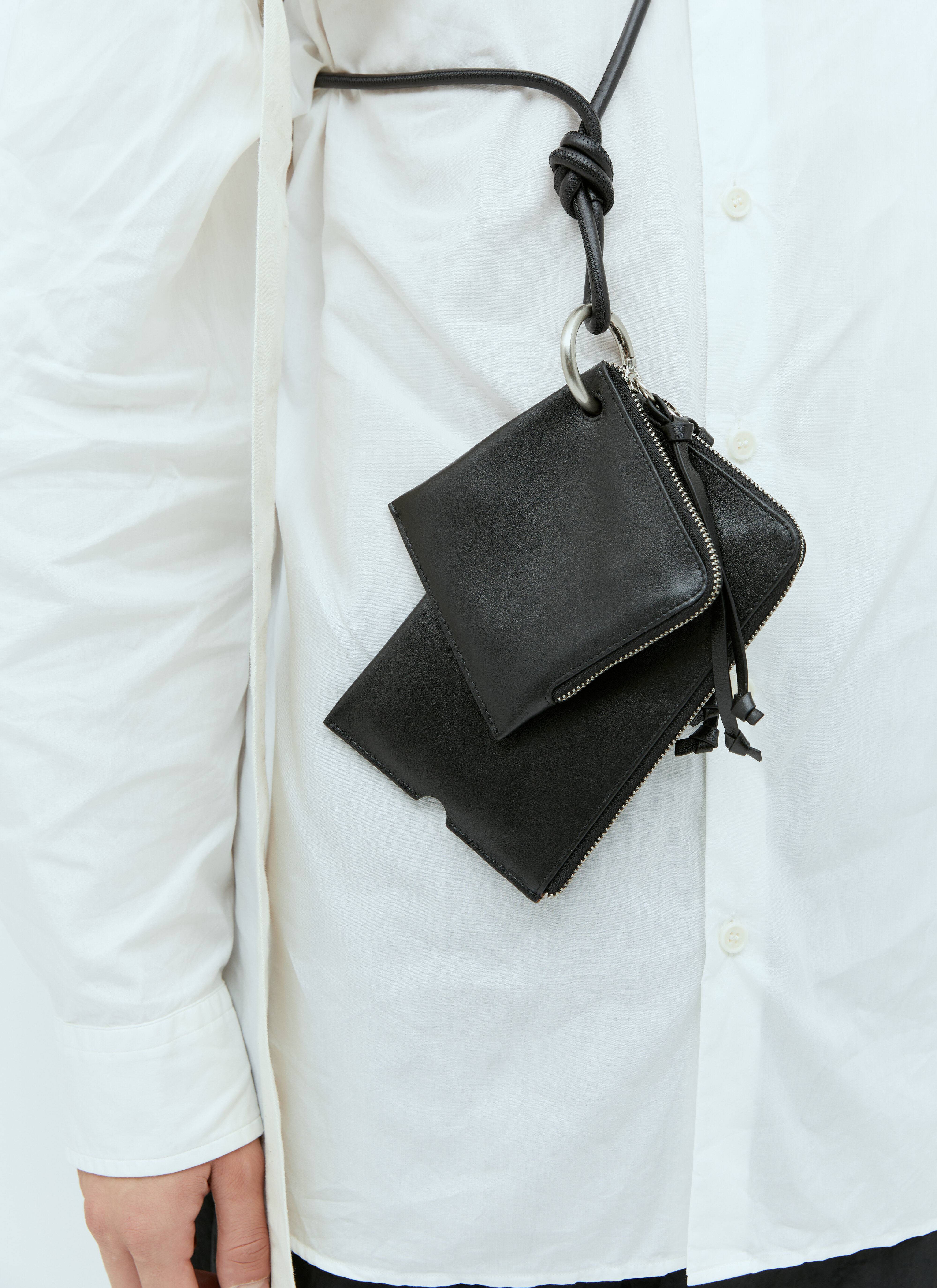 Dries Van Noten Men's' Leather Phone Pouch & Cardholder in