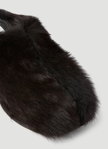 马毛厚底屐鞋 Dries Van Noten 马毛厚底屐鞋 深棕色 dvn0156034