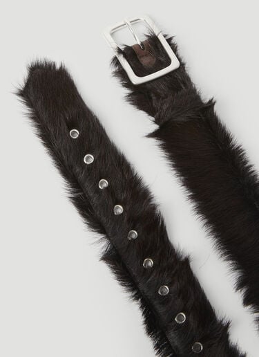马毛革腰带 Dries Van Noten 马毛革腰带 深棕 dvn0156040