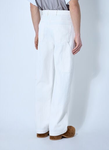 Dries Van Noten Loose Overdryed Pants White dvn0160007