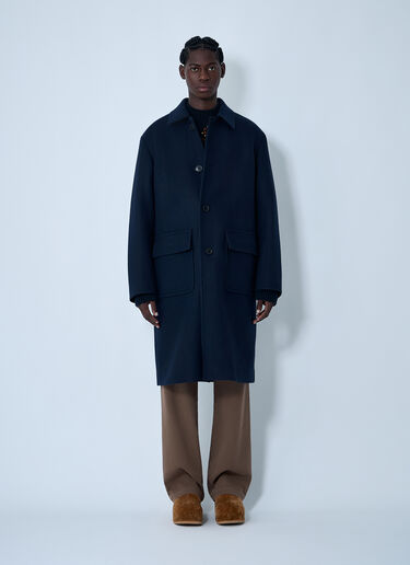 Wool-Blend Coat Dries Van Noten Wool-Blend Coat Navy dvn0162001