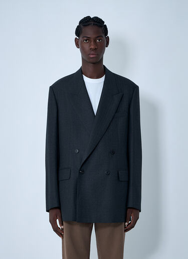 Double-Breasted Blazer Dries Van Noten Double-Breasted Blazer Dark Grey dvn0162006