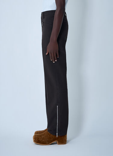 Dries Van Noten Zip Cotton-Twill Pants Brown dvn0162012