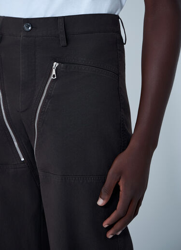 Dries Van Noten Zip Cotton-Twill Pants Brown dvn0162012