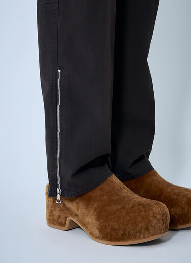 Dries Van Noten Zip Cotton-Twill Pants Brown dvn0162012
