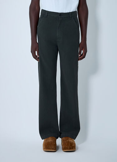 Dries Van Noten Drawstring Cotton Pants Dark Grey dvn0162013