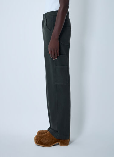 Dries Van Noten Drawstring Cotton Pants Dark Grey dvn0162013