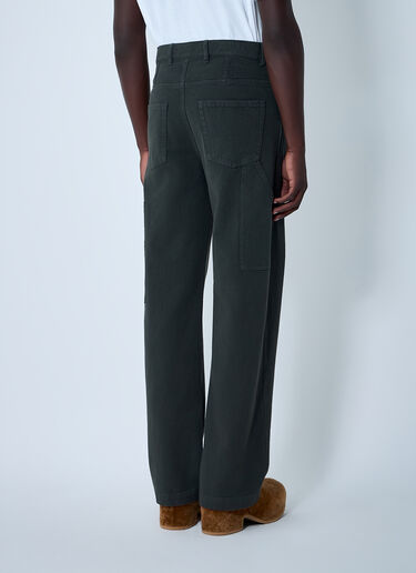 Dries Van Noten Drawstring Cotton Pants Dark Grey dvn0162013