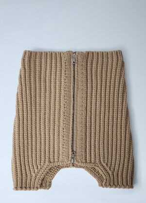 Dries Van Noten Zip-Up Scarf Beige dvn0162022