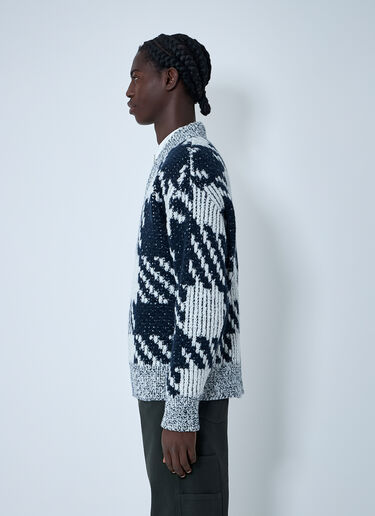 Dries Van Noten Check Wool-Blend Sweater White dvn0162029