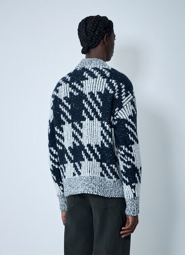 Dries Van Noten Check Wool-Blend Sweater White dvn0162029