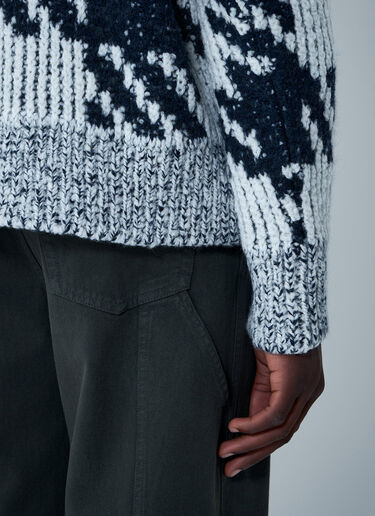 Dries Van Noten Check Wool-Blend Sweater White dvn0162029